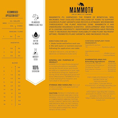 Mammoth Organic Bloom Booster Fertilizante Líquido 250 ml miniatura 5