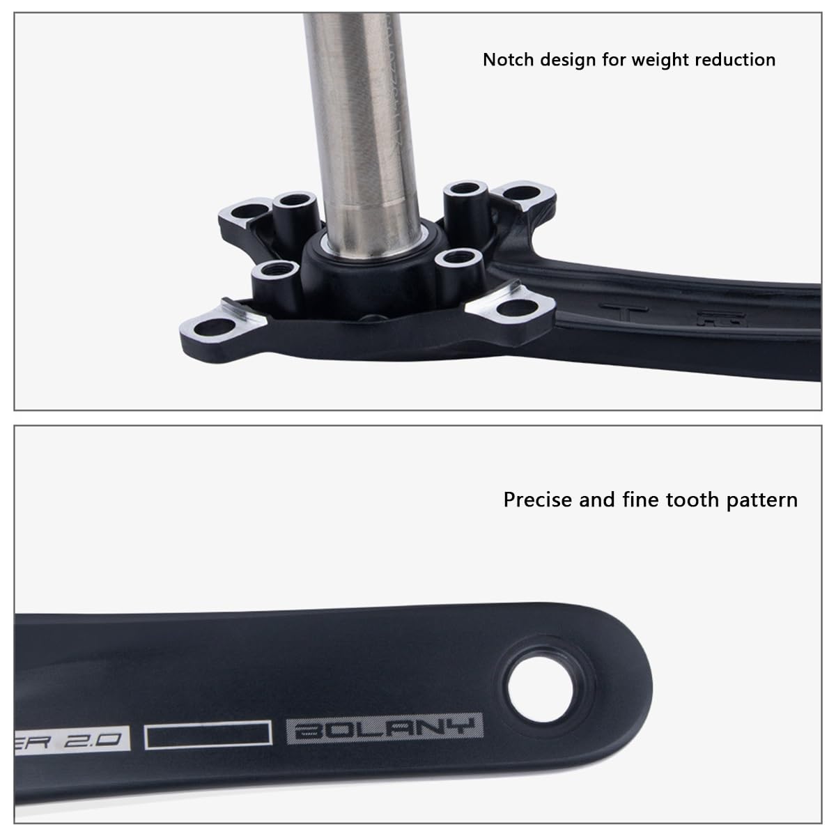 170mm MTB Integrado Hueco Platos Y Bielas Plato Redondo Platos con Soporte Inferior 22-36T 24-38T Aleación De Aluminio Platos Y Bielas
