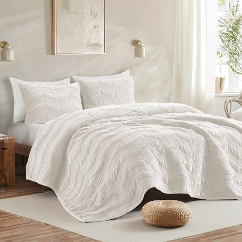 SHALALA Velvet Quilt Set King Size,Ultra Soft Luxury Lightweight Summer