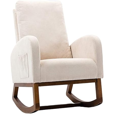 Amazon.com: Small Rocking Accent Chair, Uplostered Glider Rocker ...