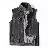 Ocasión: la chaqueta de mezclilla sin mangas de estilo casual es buena para el uso diario, vacaciones, fiestas y uso casual