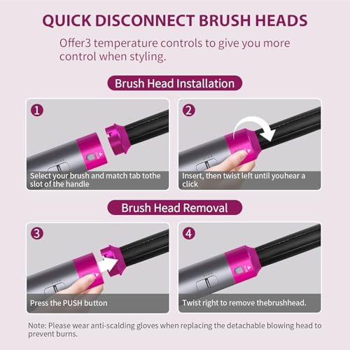 Secador de pelo profesional gris y rosa para usar todas las mañanas 5