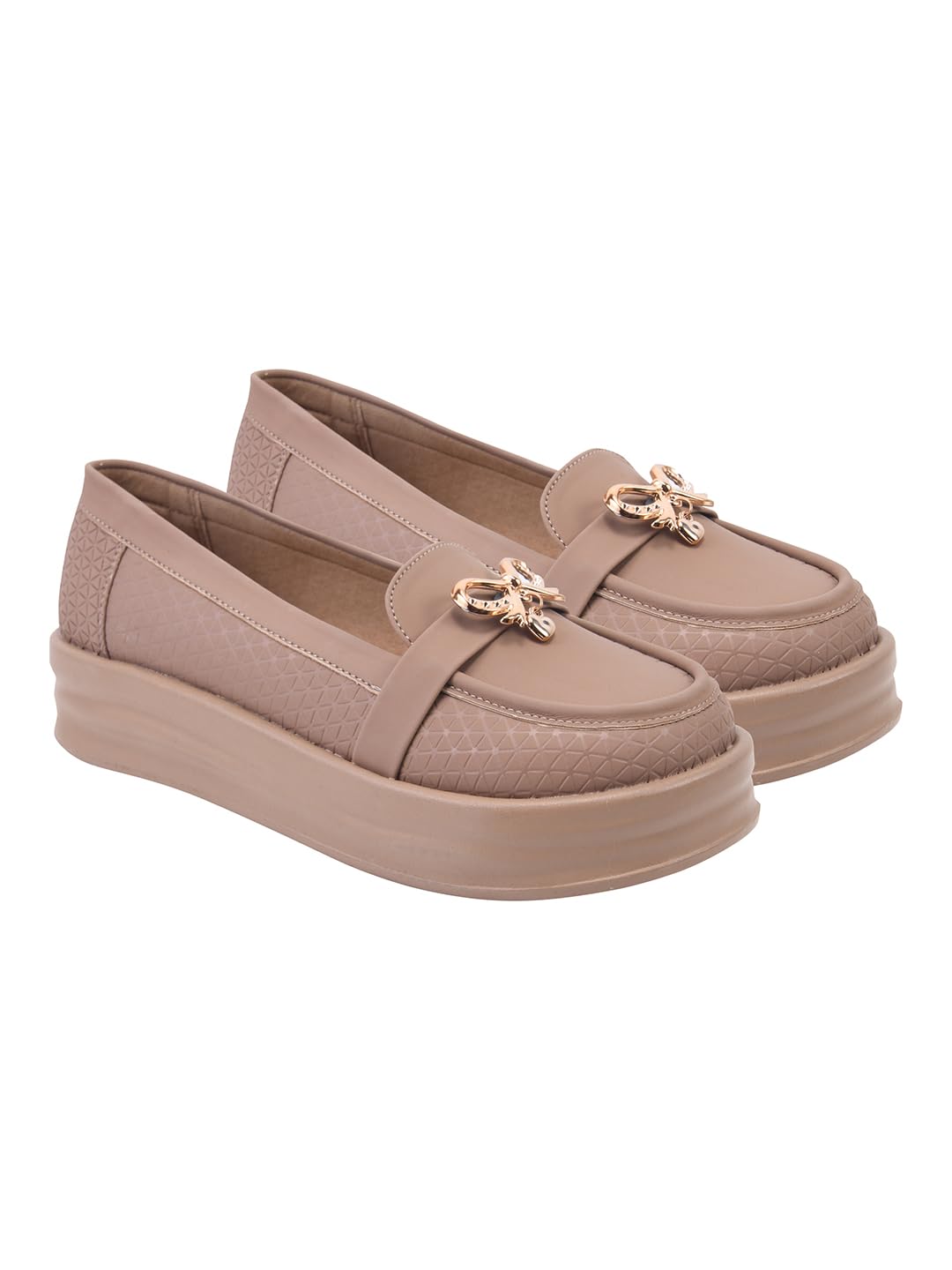 Women’s Platform Loafers | Stylish Slip-On Casual Shoes with Metal Detail | Comfortable Everyday Footwear-image-10