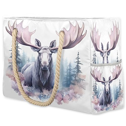 cfpolar Large Beach Bag, Waterproof Sandproof Beach Tote Bag with Zipper