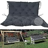 Silla oscilante de madera impermeable con respaldo, lazos antideslizantes para jardín, patio, uso en interiores y exteriores