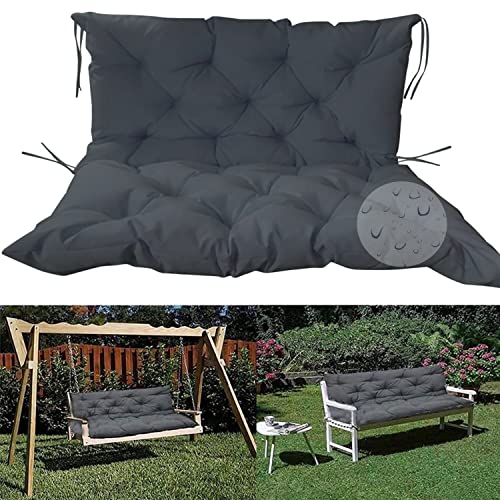 Vattentät gungstol i trä med ryggstöd 23-sits trädgårdshängmatta utomhus/inomhus uteplats päls halkfria band för ultimat komfort