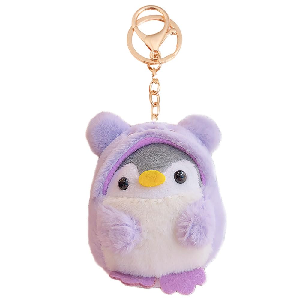 HSYHERE Llavero de pingüino de felpa suave para niños y niñas, diseño kawaii súper lindo para llevar ropa de cosplay