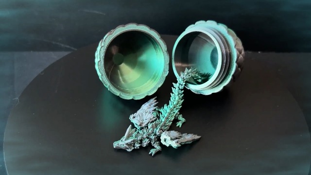BACH AND BOOZY Dragon Cake Topper Set - Includes Dragon & Egg With Silver Balls For Fantasy Parties
