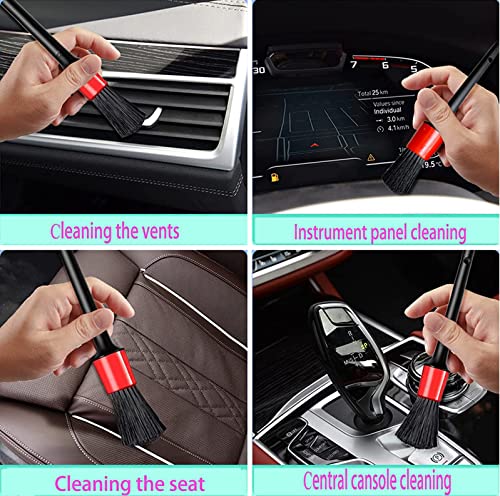 Car Detailing Brush Kit, Car Brushes For Detailing, Auto Detailing Brushes For Cleaning Wheels, Interior, Exterior, Skylight, Leather(10 Pcs) #TOP5