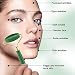 Rodillo de Jade,3 en 1 Dermaroller,Facial Masaje Piedra,rodillo facial titanio,Masajeador Facial Antienvejecimiento...