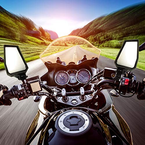 1 par de espelhos retrovisores de motocicleta ajustáveis para retrovisores laterais de motocicleta p