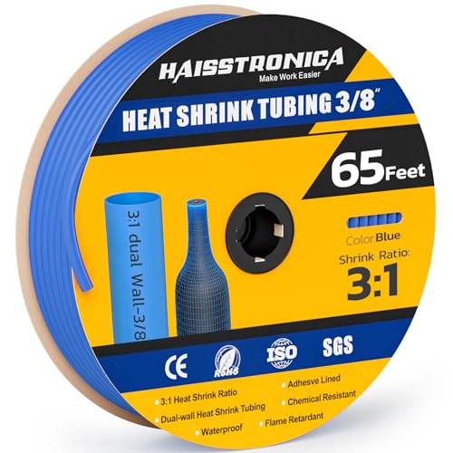 haisstronica 65Ft 3:1 Heat Shrink Tubing Roll 3/8" Blue by haisstronica - Used condition - US$25.28