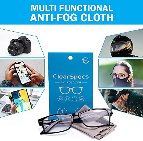 ClearSpecs Anti Fog Cloth Reusable 1000 times | Anti Fog Wipes for all kinds of lenses | Glasses Cleaner | Spectacle Cleaner | Glasses Wipes | Lenses Wipe | Screen Cleaner