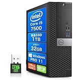 【整備済み品】デル/デスクトップpc/OptiPlex 5050SFF/デスクトップパソコン/高性能 第7世代 Corei5 7500/windows11 デスクトップ/Office 2021搭載/WIFI6/Bluetooth5.3/DP/HDMI/USB3.0/4KHD対応/マルチ画面対応/初期設定済み・整備・180日保証 (メモリ32GB+SSD1TB) image