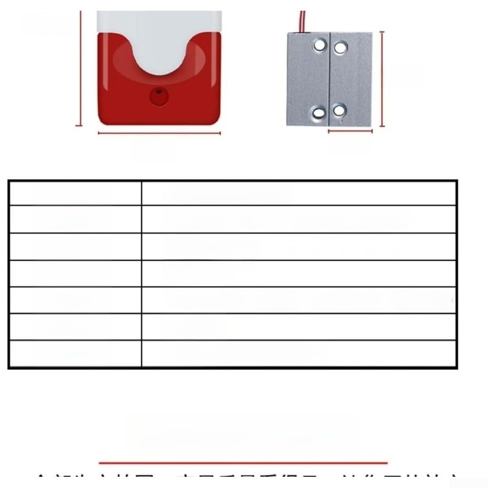 Allarme magnetico per porta metallica con suono da 100 dB e luce lampeggiante per sicurezza antincendio in scuole, uffici e edifici commerciali