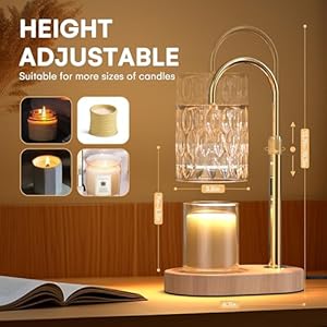 Candle Warmer Lamp with Timer and Adjustable Height, Vintage Home Bedroom Decor, Gifts for Mothers, and Housewarming Gifts, Electric Wax Melt Warmer Lamp with 2 Bulbs Candle Warmer Lamp with Timer and Adjustable Height Vintage Home Bedroom Decor Gifts for Mothers and Housewarming Gifts Electric Wax Melt Warmer Lamp with 2 Bulbs