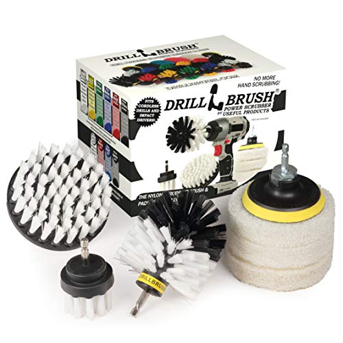Drillbrush - Rotary Drill Pinsel Cordless Scrubber - Auto Pinsel Reinigung - Detail-Pinsel-Set - Polsterreinigung - Badezimmer Cleaning Supplies - Bürsten Pads Drill - Duschtüren Reiniger