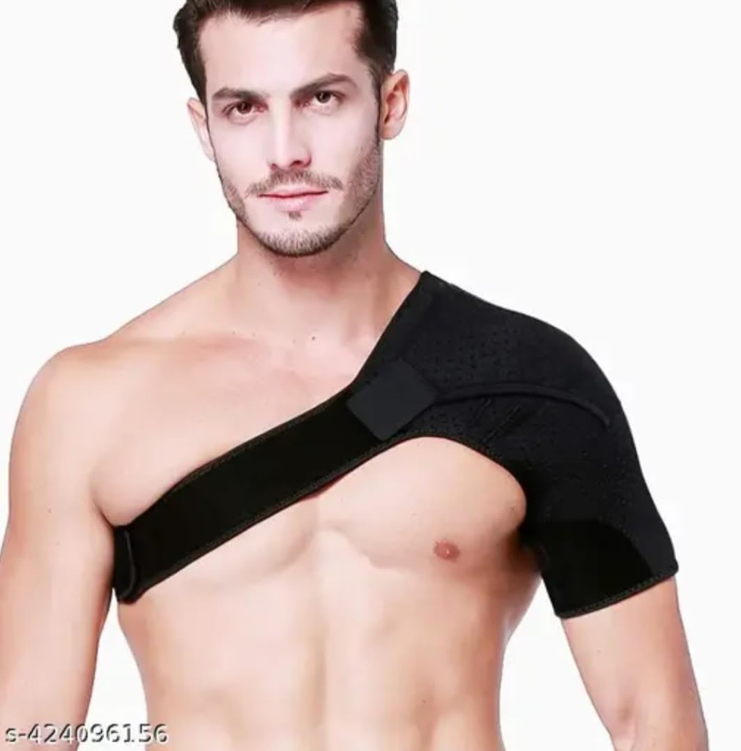 WITZION Shoulder Support Brace With Adjustable Stretch Strap Belt For Men & Women, Rotator cuff brace for shoulder pain relief, dislocated, frozen, mouse shoulder pain relief (Universal)
