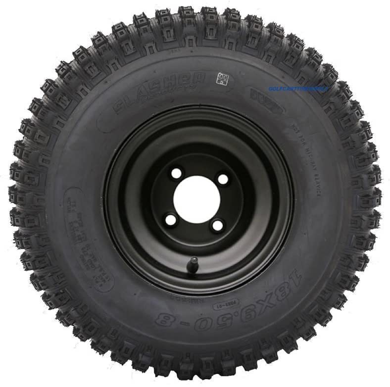 Knobby 18x9.5-8 Tires on Steel Wheels