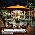 OUSITAK 20 LED Rechargeable Patio Umbrella Lights, Adjustable Brightness Umbrella Lights with Added Hanging Function - Patio Camping Accessories Essentials, Outdoor Tents Hanging Lights