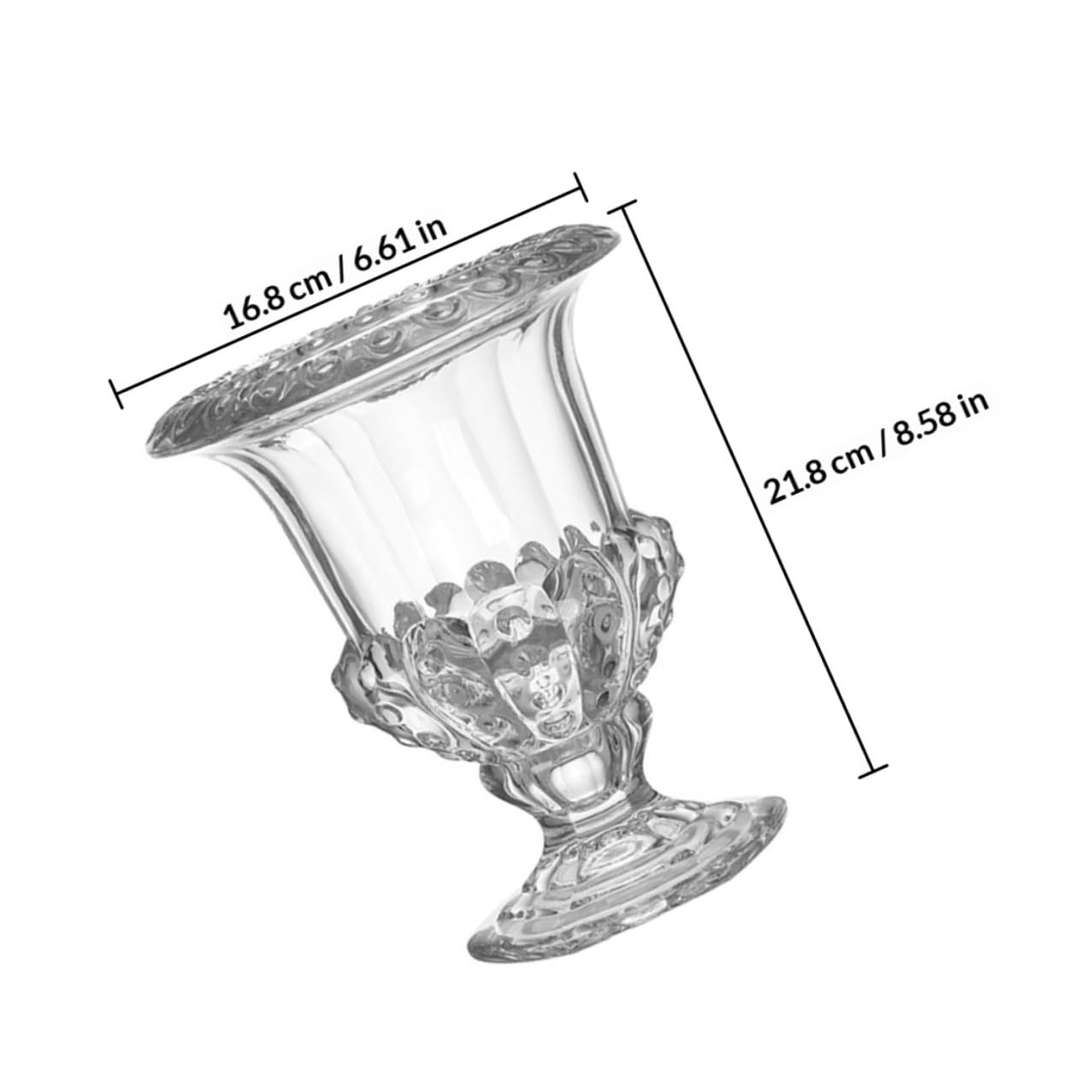 Levemolo Retro Glasvase für Blumen und Kerzendekoration Transparentes Glas Einzigartiger Stil Geeignet für Hochzeitsfeiern und Haushalts Tischdeko Langlebig und Elegant