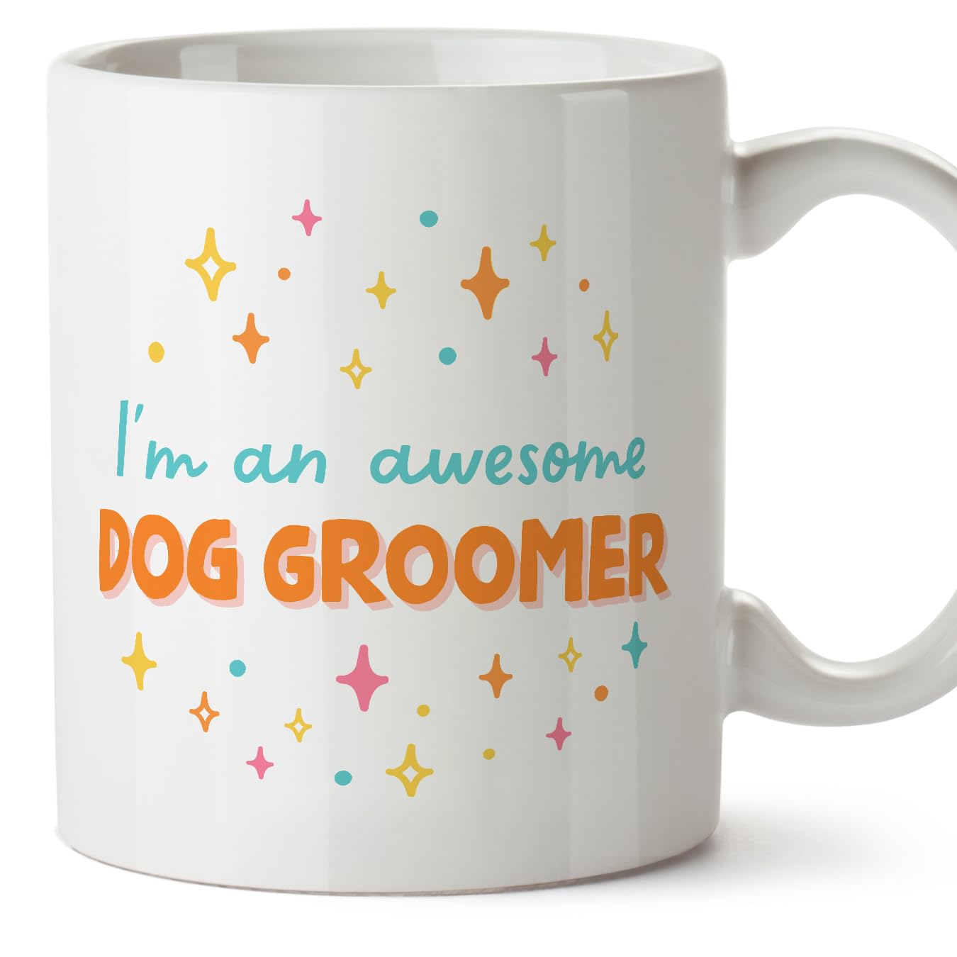 MUGFFINS Dog Groomer Woman Mug - in English - I'm Awesome! - Funny Gift for Colleagues - Ceramic 11oz Mug