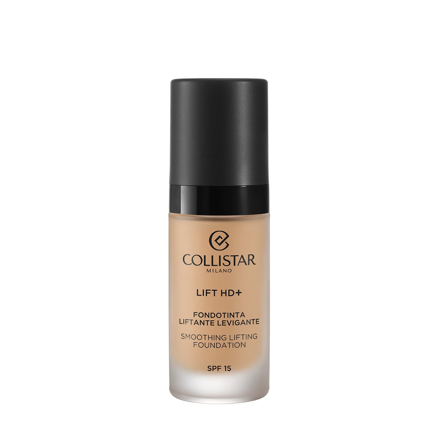 Collistar Lift HD+ Lifting Foundation, Smoothing, SPF15, Instant Lifting Effect, Shiny Satin Finish, Modular Medium Coverage, Waterproof, No Transfer, No.3G, 30 ml