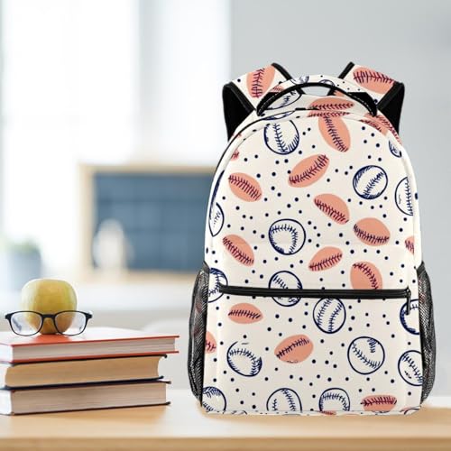 Sac à dos de voyage multicolore baseball taille unique porte-bouteille
