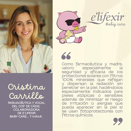 Miniatura 6 de Elifexir Baby Care Crema Solar Mineral Niños Y Bebés, Protector Solar Uva, Uvb E Ir-A Spf 50 , Filtros 100 Minerales, 99 Ingredientes Naturales, Resistente Al Agua, Rostro Y Cuerpo, 100 Ml