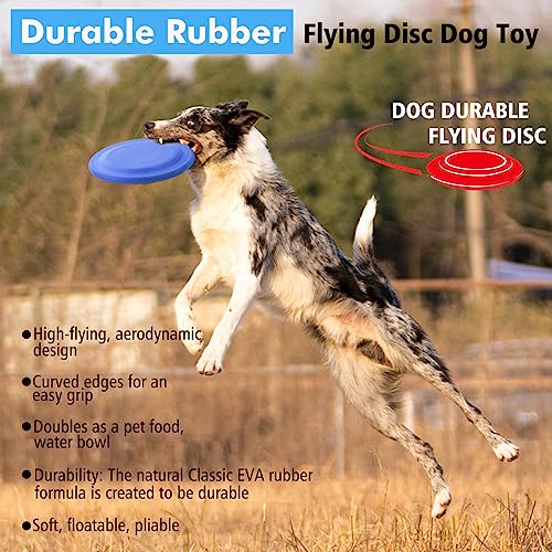 Xigou Dog Flying Disc (2 Pack) - Durable Rubber Flying Disc Dog Toy thumb #5