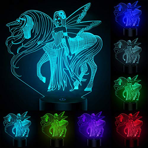 AIMASON 3D Night Lights for Kids, Illusion Lamp Smart Touch 7 Colors Changing Table Desk Bedroom Dec - //coolthings.us