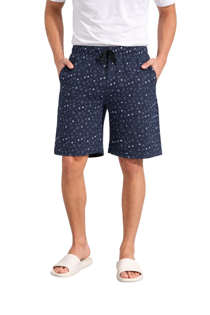 Men’s Cotton Printed Shorts Elastic Waist Casual Summer Shorts-picture-26
