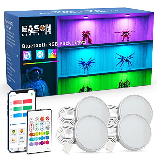 BASON LIGHTING RGB Under Cabinet Lighting, Halloween Decoration Lights, Bluetooth APP Control LED...