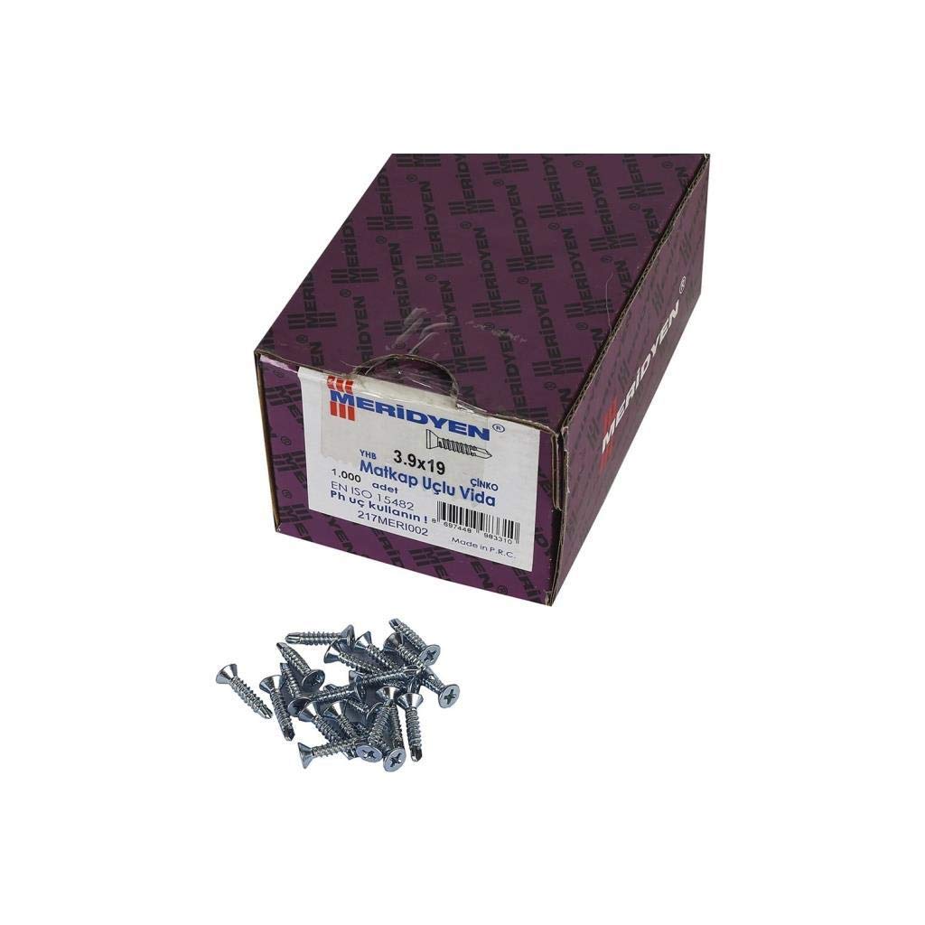 MERİDYEN Akıllı Vida Matkap Uçlu 3.9X19mm - 1000 adet