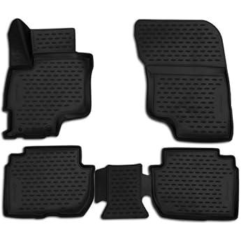 Element 3D Rubber Floor Mats Suitable for Mitsubishi Outlander PHEV 2014-2025 100% Perfect Fit All-Weather Floor Mats Made of TPE High Edge Waterproof Non-Slip Odourless