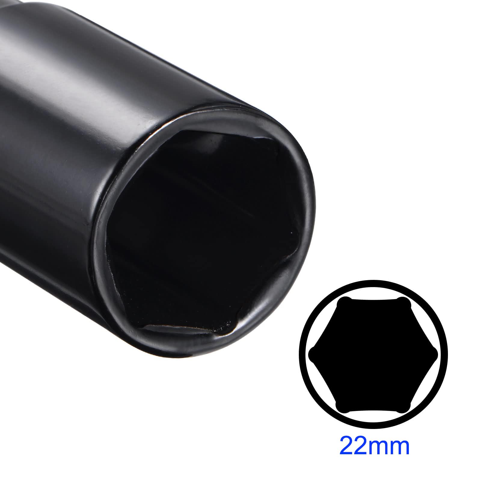 MACHSWON 1/2 Inch Drive - 22mm Deep Impact Socket with 6 Point Design, Heat-Treated Cr-V Steel 78mm Length, Metric Sizes - Image 3
