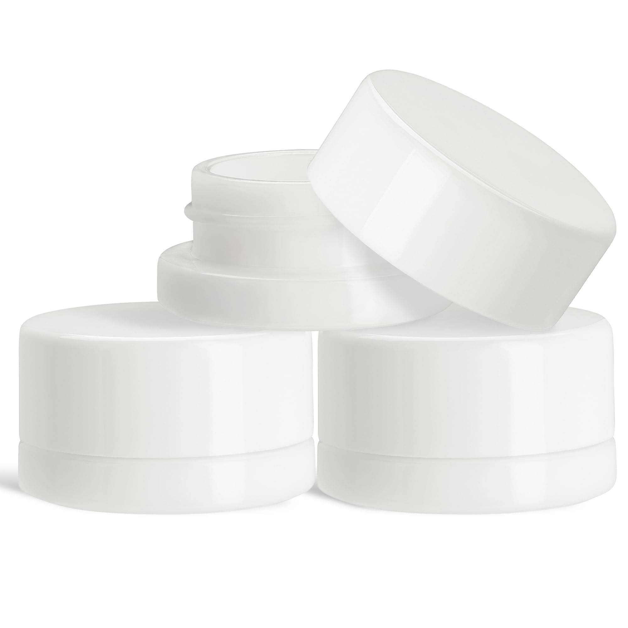 Bocaux en verre de 9ml lot de 200 avec couvercle blanc de sécurité enfant pour cosmétique