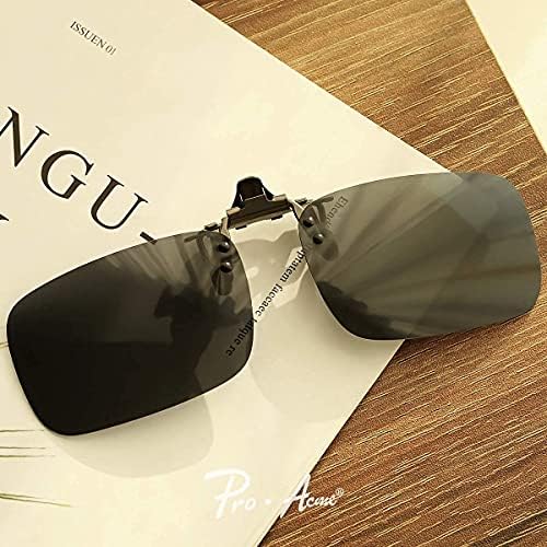 Pro Acme Polarized Clip-on Flip Up Sunglasses Wear Over Prescription glasses