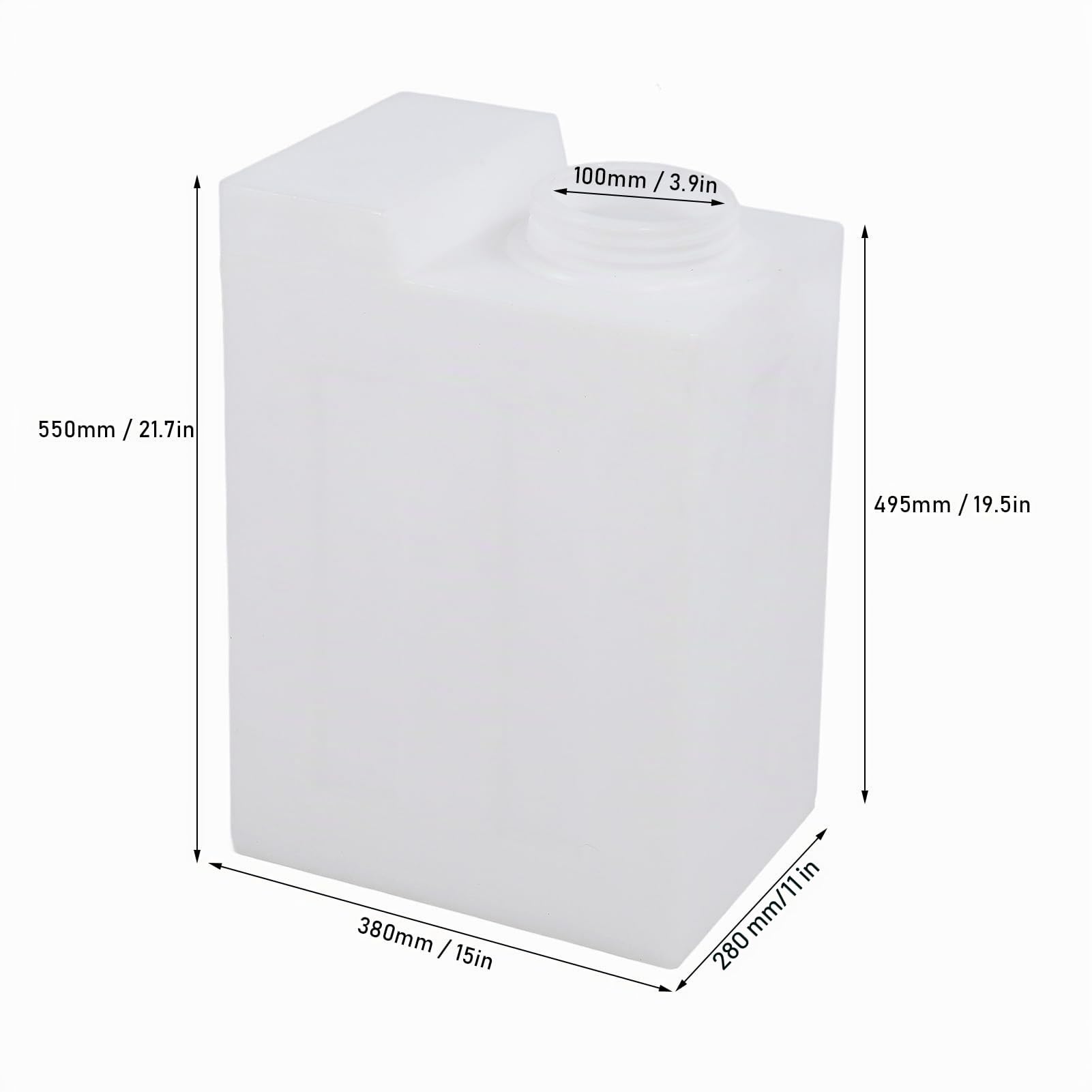Camping Wasserkanister, 50L Kunststoff Wasserbehälter Trinkwasser Behälter Wasserkanister RV Wassertank, Hitzebeständiger PE Wassertank für Wohnmobile, Anhänger, Boote, Yachten, 15 X 11 X 19,5 Zoll