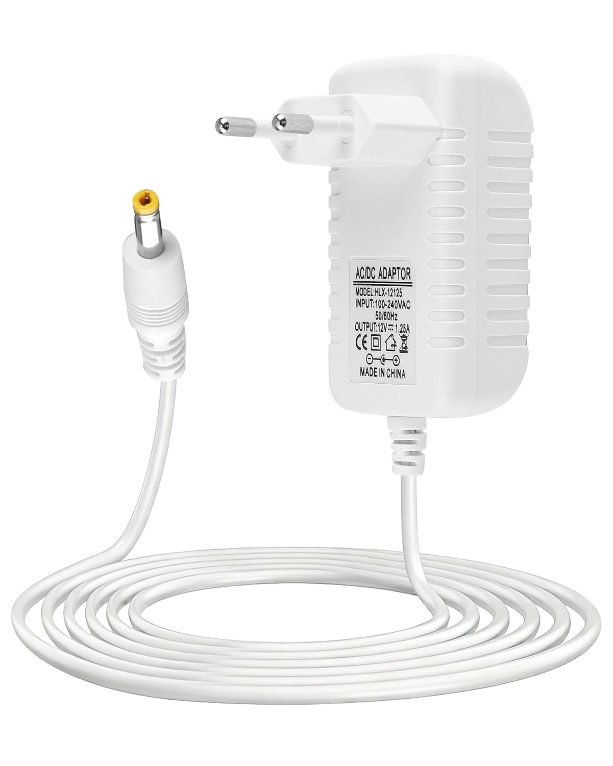 Adaptador Cargador 15W para Alexa Echo Dot 3ª/4ª/5ª Gen, Echo Dot con Reloj, Echo Dot Kids, Echo Show 5 (1ª/2ª Gen), Echo Spot, Echo Pop, TV Cube – Fuente de alimentación 12V Cable 2M