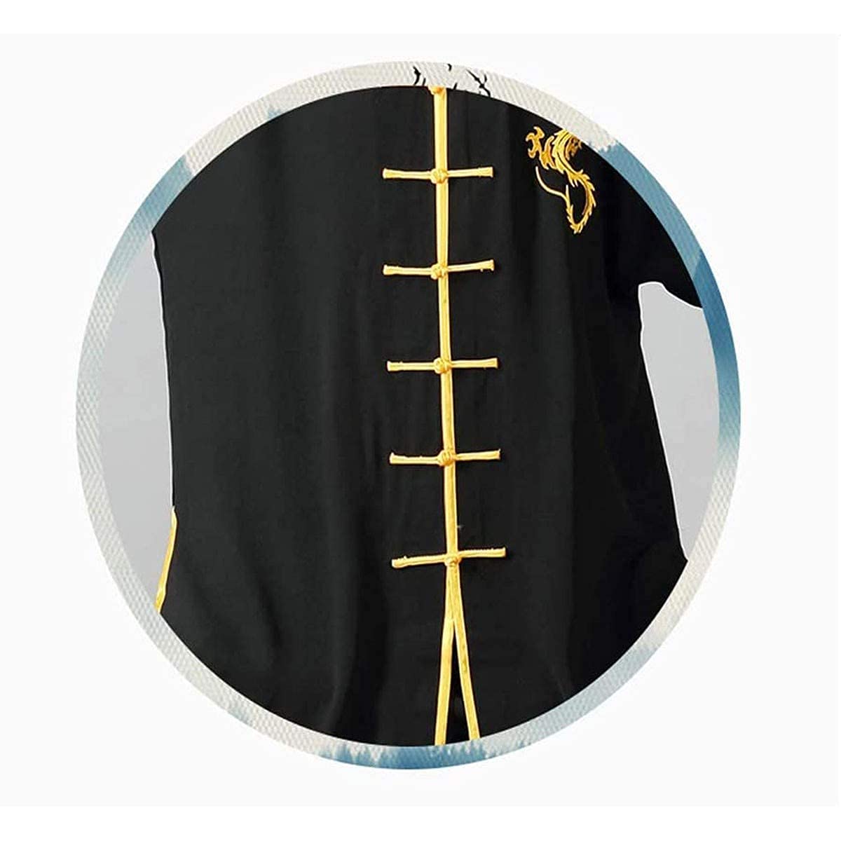 Ubrania Tai Chi Chiński tradycyjny strój Kung Fu Sztuki walki Tai Chi Kostiumy Długi rękaw Ubrania treningowe Tai Chi (czarny 3XL) (czarny L)