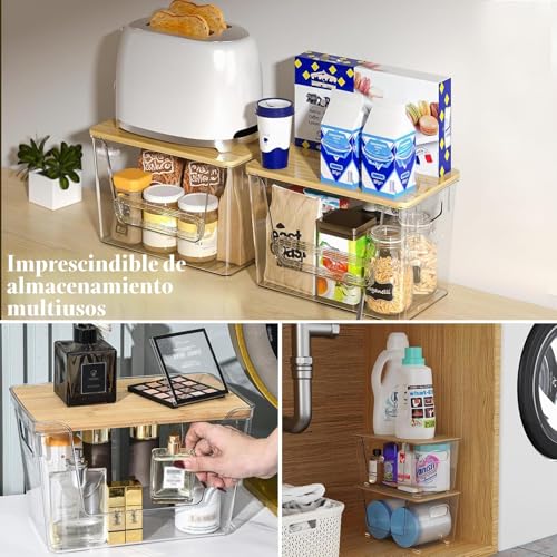 Miniatura 6 de Bqbqhone Caja Para Guardar Patatas Y Cebollas Y Ajos Apilable 2 Artículos , Caja Para Guardar Con Tapa Diseño Transparente - Vea Fácilmente El Estado De Sus Verduras