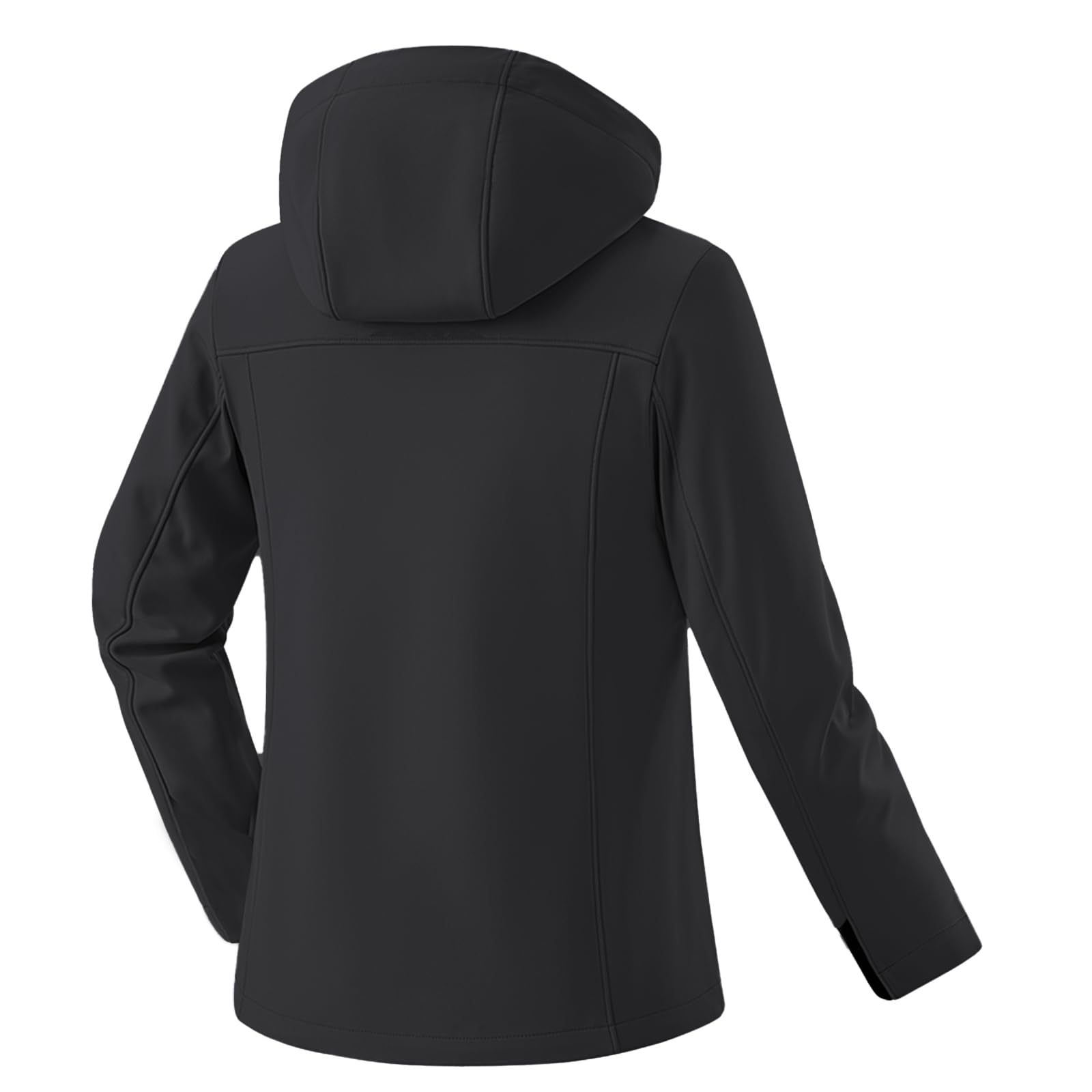 Veste Softshell Blouson Femme Hiver Chaud Doublé Polaire Veste avec Capuche Résistant au vent et à l'eau Veste de Transition Veste de Course Respirante