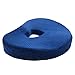 KINDOYO Coussin de siège Visco Memory Gel pour soulager la Tension au Niveau du Bas du Dos, du Coccyx et des disques intervertébraux - Marine