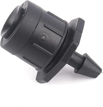 Lxcom Lighting 50 Pcs Irrigation Drippers Adjustable Drip Emitters Micro Spray 360 Degree Full Circle Pattern Water Flow Irrigation Drippers Sprinkler Drip Watering System Parts Drip Irrigation(Black)