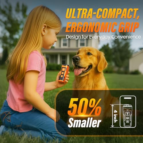 dog bark deterrent device 3x ultrasonic anti barking 6 training modes 23 ft range barks no more indoors outdoors behavior correct safe amp humane rechargeable compact bark control for dogs