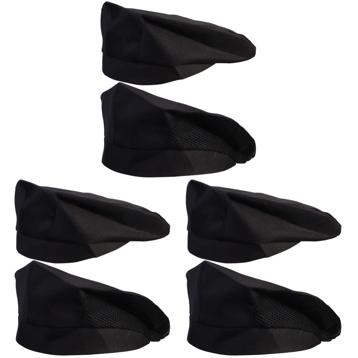 Chapeau de chef noir filet casquette de cuisine pour serveurs et cuisiniers restaurant