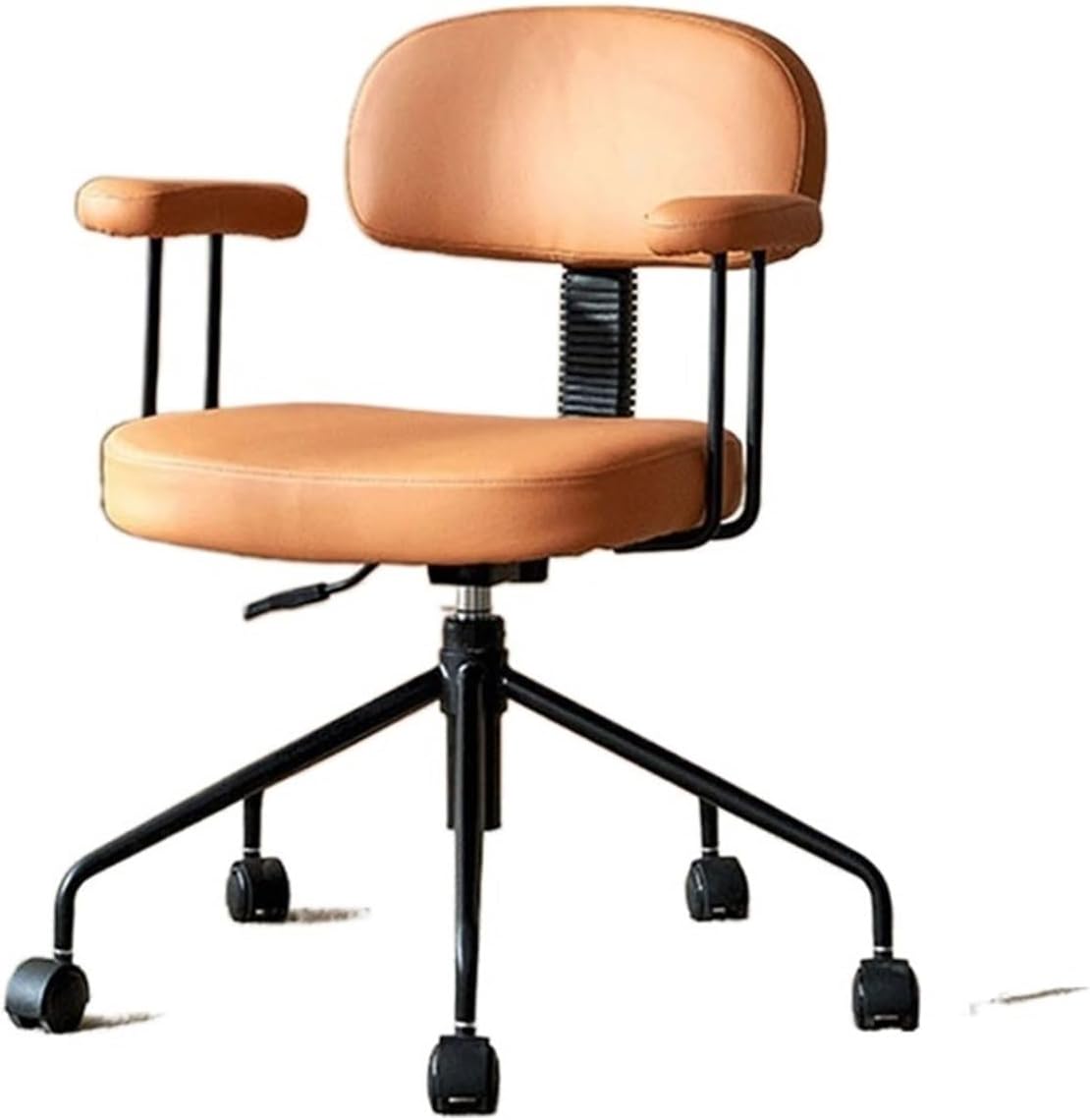 Office Chair Cowhide Computer Makeup Backrest Bench Furniture Rotatable