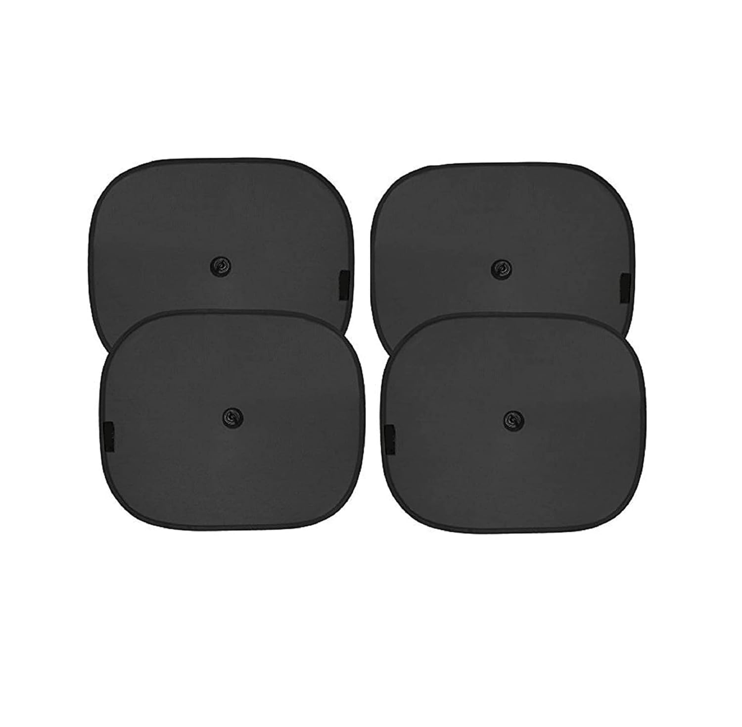 Mk Hub (Pack of 4) Black Universal Cotton Sun Shade Car Window for