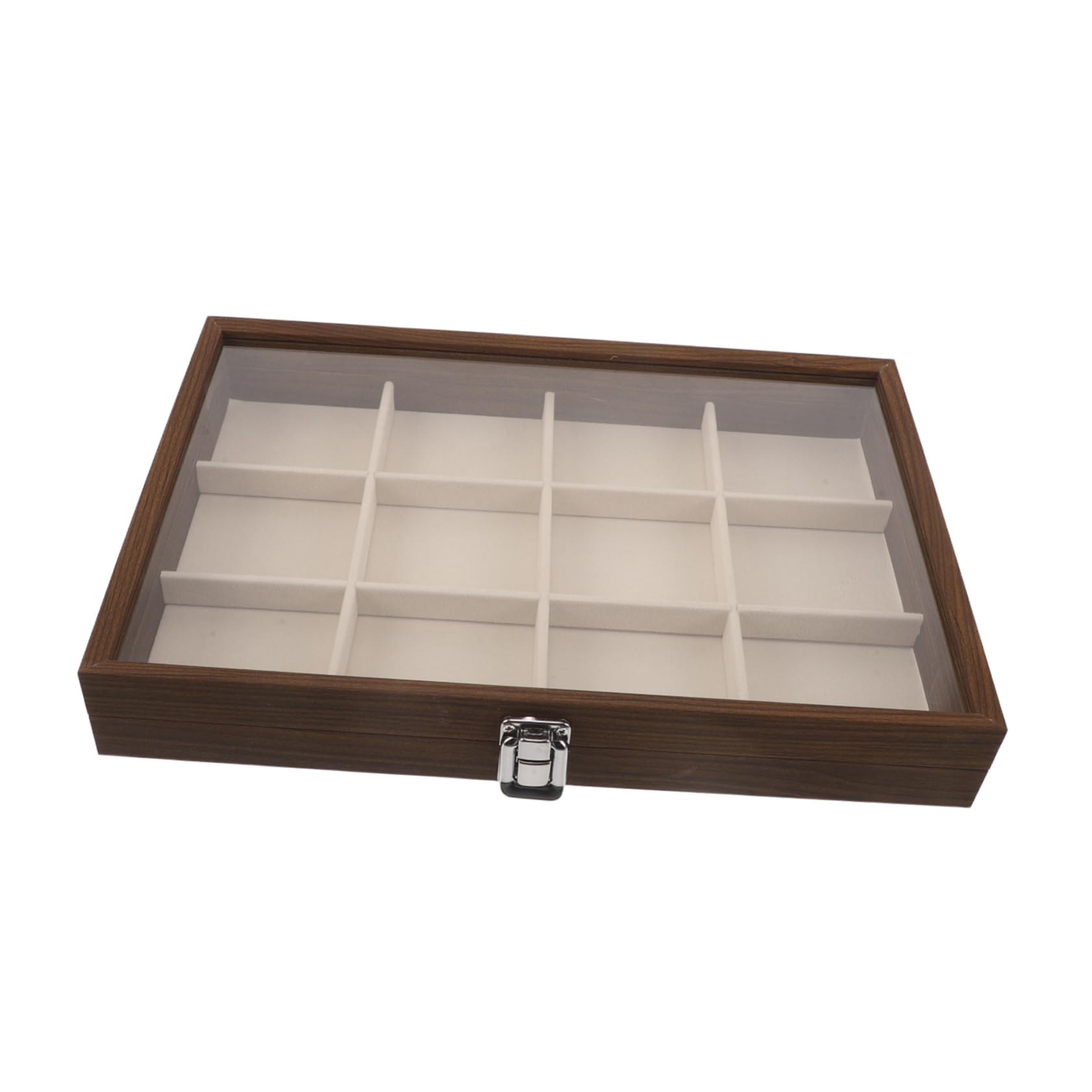 Ipetboom caja de almacenamiento de joyas organizador de almacenamiento de joyas de collares Vitrina de anillo madera